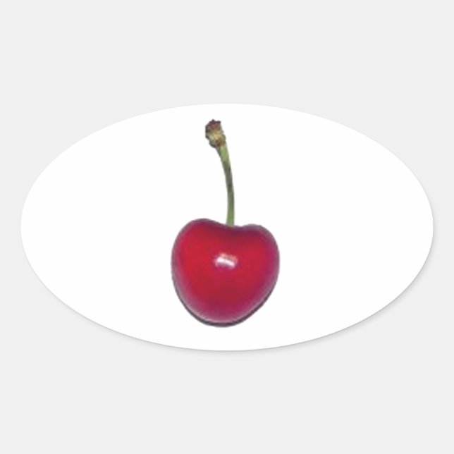 Cherry Ovaler Aufkleber (Vorderseite)