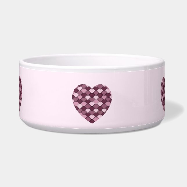 Cherry Passion Pink Square und Diamond Heart Napf (Vorderseite)