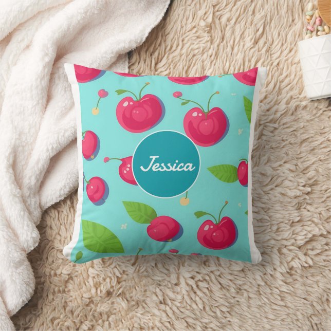 Cherry Pastel Personalisiertes Muster Kissen (Decke)