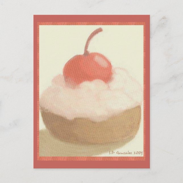 Cherry Pâtisserie Collection sucré Carte postale (Devant)