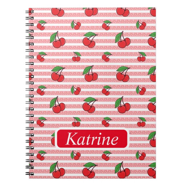 Cherry Pattern Notizblock (Vorderseite)