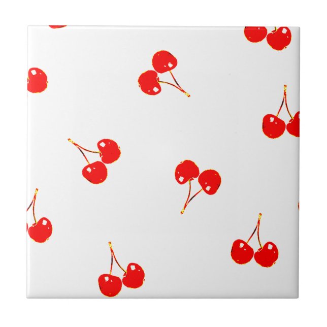 Cherry Pattern Pop-Version Fliese (Vorderseite)