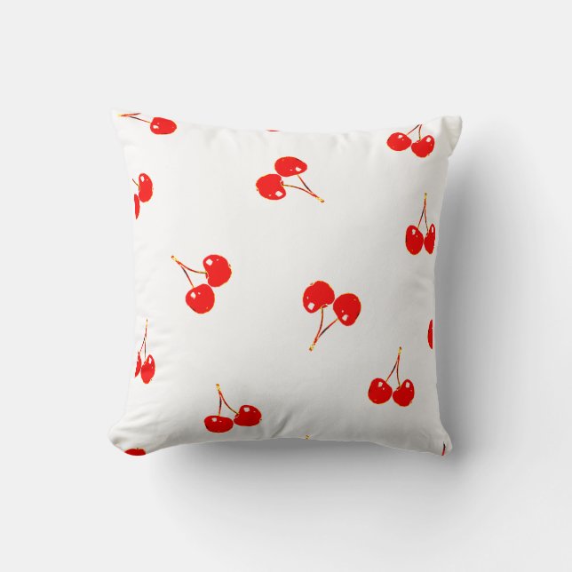 Cherry Pattern Pop-Version Kissen (Vorderseite)