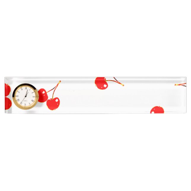 Cherry Pattern Pop-Version Namensplakette (Vorderseite)