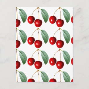 Cherry Pattern Postkarte