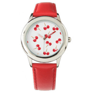 Cherry Pattern vivid Armbanduhr