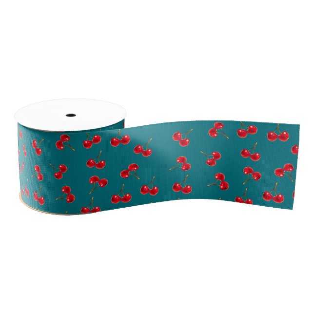 Cherry Pattern vivid Ripsband (Spule)