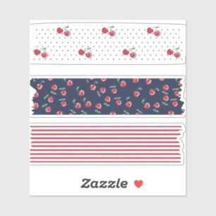 Cherry Pattern Washi Tape Aufkleber