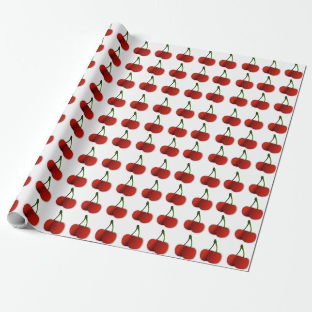 Cherry Pattern Wrapping Paper Geschenkpapier (Ungerollt)