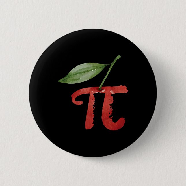 Cherry Pi Day Funny Pie Cherries 3.14 Spaß Scienc Button (Vorderseite)