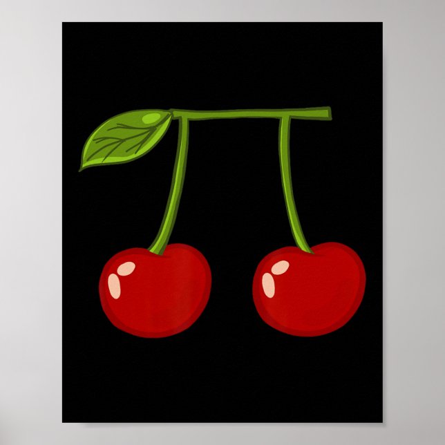 Cherry Pi Funny Pi Day Cherry Pie Pun Cherry Pi Poster (Vorne)