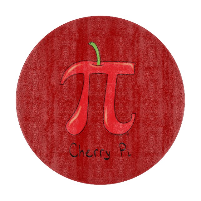 Cherry Pi Niedlich Mah Pi Day Pie Cutting Board Schneidebrett (Vorderseite)