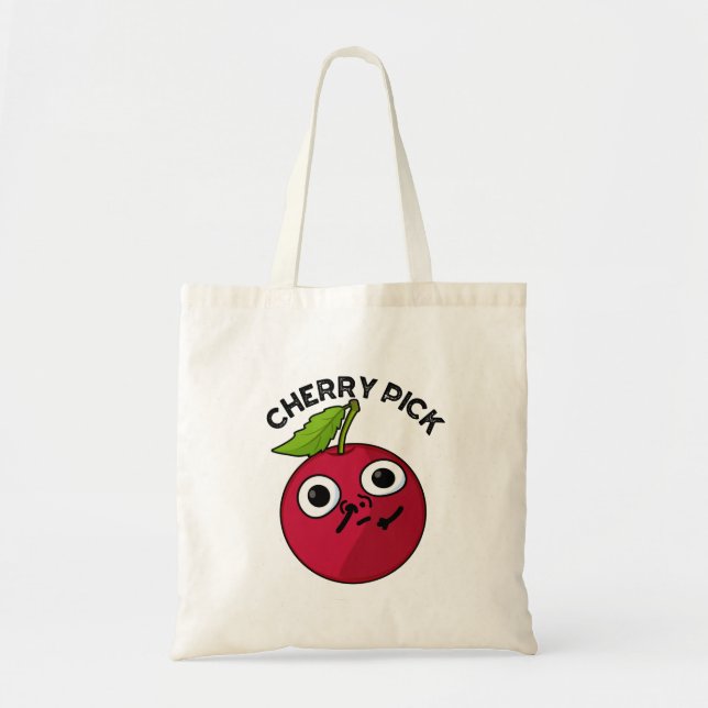 Cherry Pick Funny Fruit Pun Tragetasche (Vorne)
