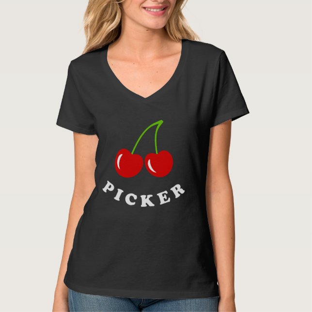 Cherry Picker  Cute Cherries T-Shirt (Vorderseite)