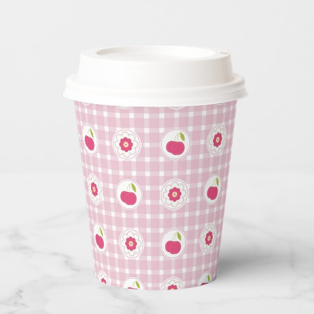 Cherry Picnic Paper Cups Pappbecher (Vorderseite)