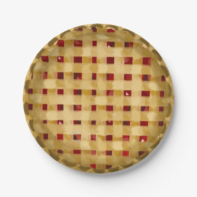Cherry Pie Bakery Picnic Party Pappteller (Vorderseite)