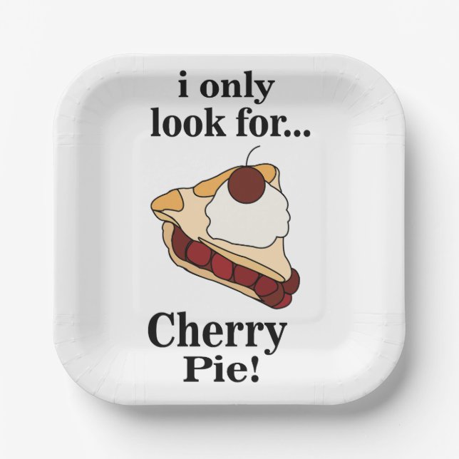 Cherry Pie Dessert Party Pappteller (Vorderseite)