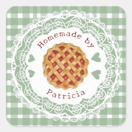 Cherry Pie Master baker  Quadratischer Aufkleber