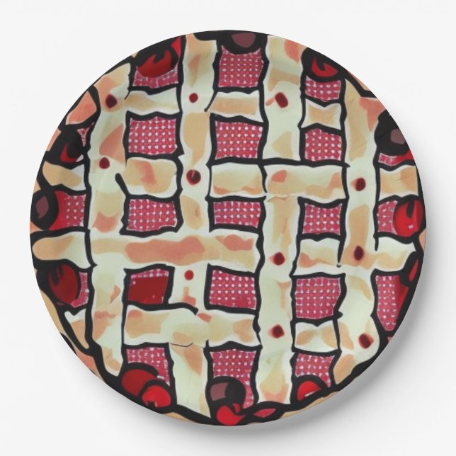 Cherry Pie Pappteller (Vorderseite)