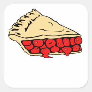 Cherry Pie Quadratischer Aufkleber