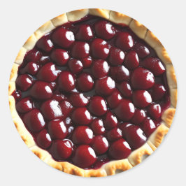 Cherry Pie und Extravaganter Crust Runder Aufkleber