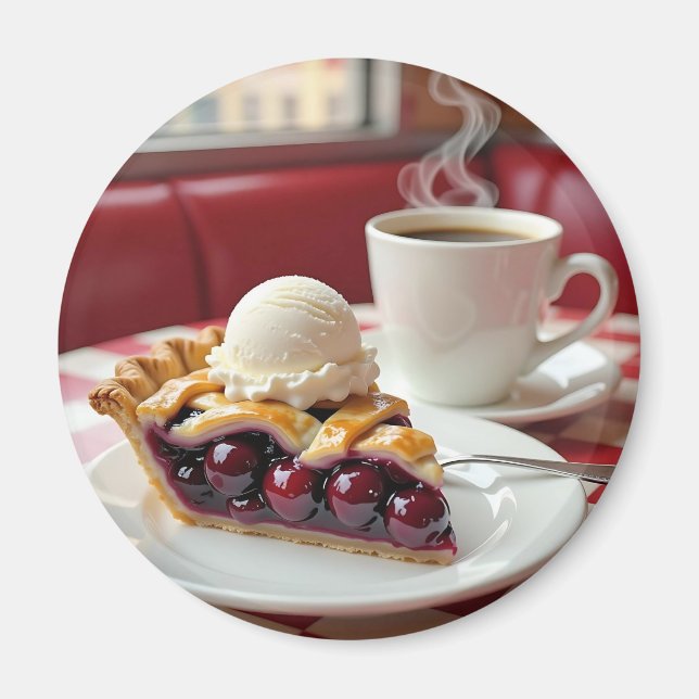 Cherry Pie, Vanilla Ice Creme & Kaffee Magnet (Vorne)
