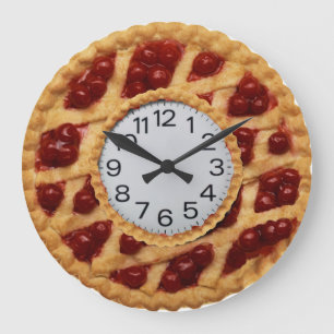 cherry pie wall clock große wanduhr