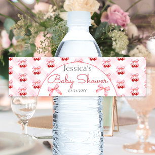 Cherry Pink Bow Girl Babydusche