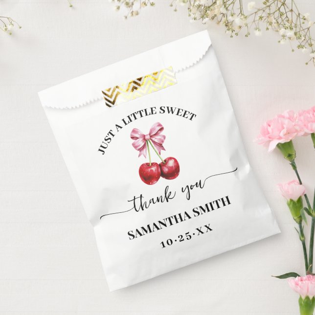 Cherry Pink Coquette Baby Dusche Party Geschenktütchen (Versiegelt)
