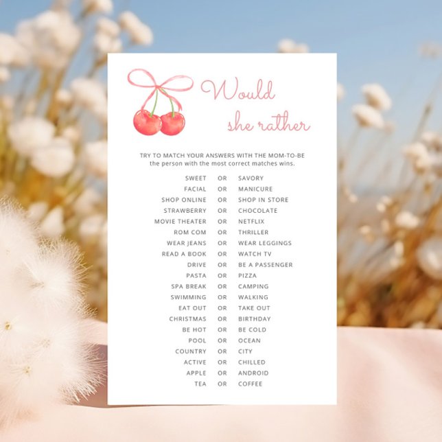 Cherry Pink Ribbon Baby Dusche würde sie eher (Von Creator hochgeladen)