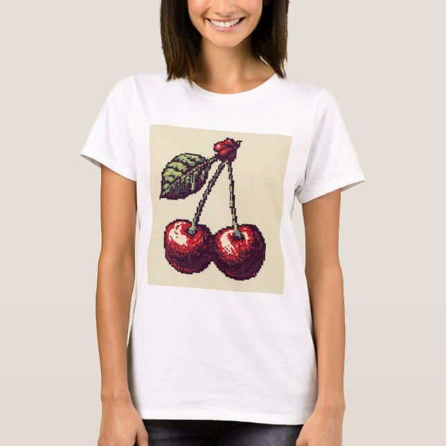 Cherry Pixels T-Shirt (Vorderseite)