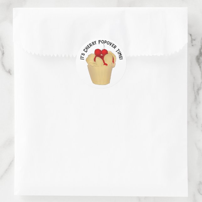 Cherry Popover Runder Aufkleber (Tasche)