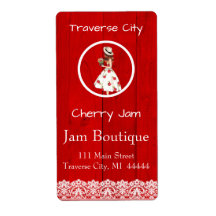 Cherry Preserve Canning Label