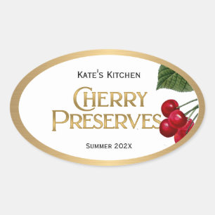 Cherry Preserve Jelly Étiquette Vintage