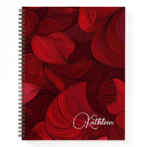 Cherry Red Abstrakt Leaf Personalisiert
