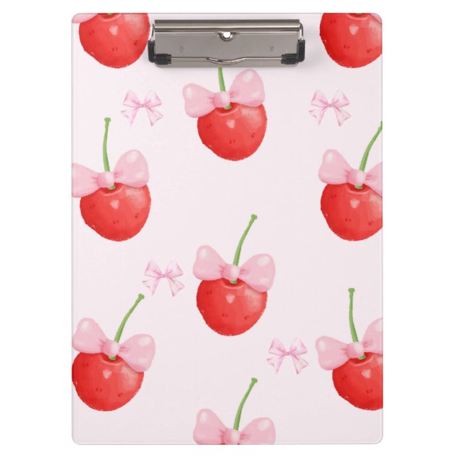 cherry red and pink back to school klemmbrett (Vorderseite)
