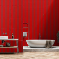 Cherry Red auf Tomato Red Ultra Wide 4 Zoll Streif