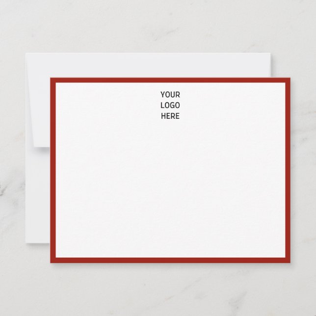 Cherry Red Border Ihr Logo Mitteilungskarte (Vorderseite)