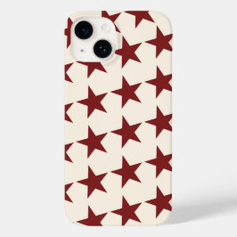 Cherry Red Chic Ästhetische Star Case-Mate iPhone 14 Hülle