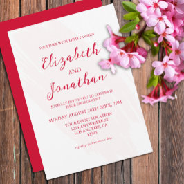 Cherry Red Engagement Party Einladung