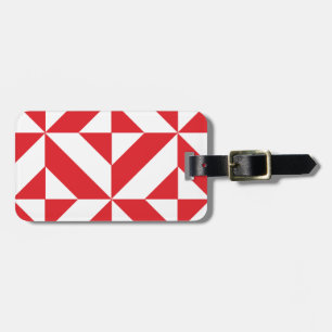 Cherry Red Geometric Deko Cube Pattern Gepäckanhänger