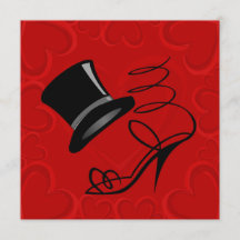 Cherry Red Hearts Top Hat und High Heels laden