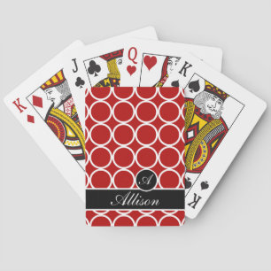 Cherry Red Mit Monogramm Lexi Print Spielkarten