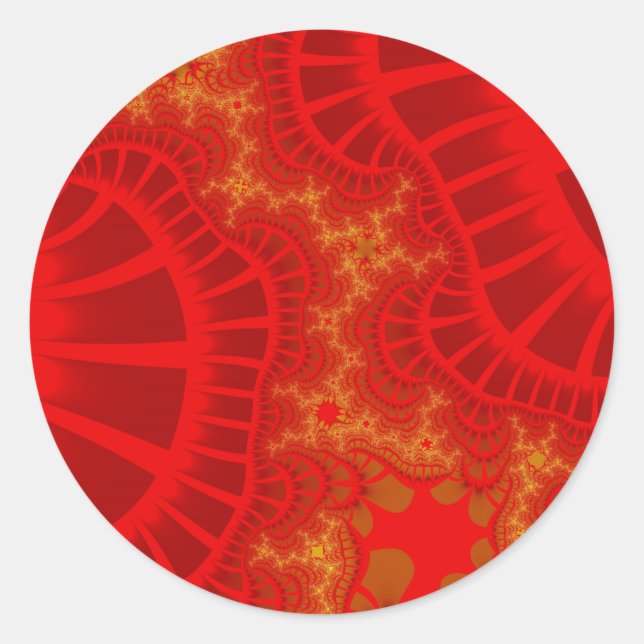 Cherry Red Remix Runder Aufkleber (Vorderseite)