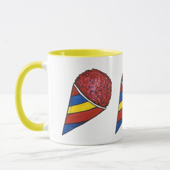 Cherry Red Shaved Ice Snocone Sno Cone Summer Food Tasse (Links)