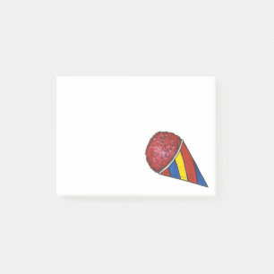 Cherry Red Snow Sno Cone Snocone Post Post-it Klebezettel
