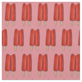 Cherry Red Twin Pop Popsicle Ice Lolly Sommermerti Stoff