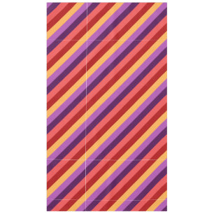 Cherry Red Violet Streifen Large Tableclout Tischdecke