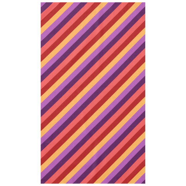 Cherry Red Violet Streifen Large Tableclout Tischdecke (Vorderseite)