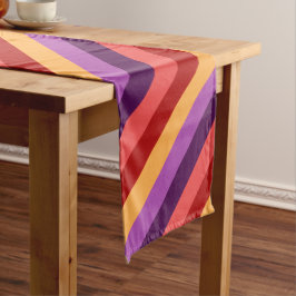 Cherry Red Violet Stripes Large Table Runner Großer Tischläufer